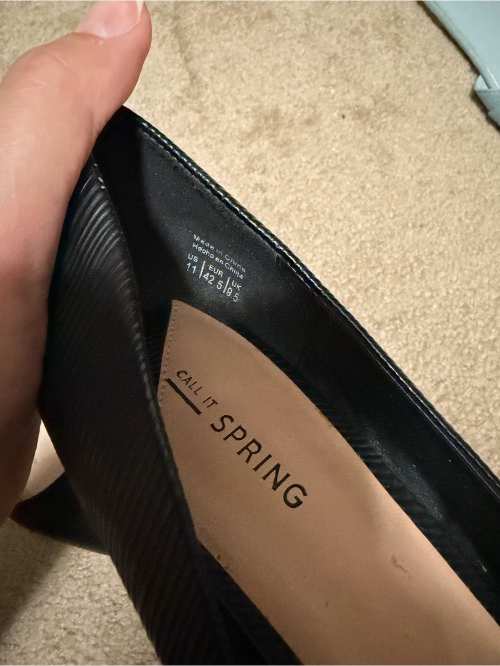 Call It Spring Black Ribbed Pointed-Toe Stiletto Pumps - Picture 4 of 5